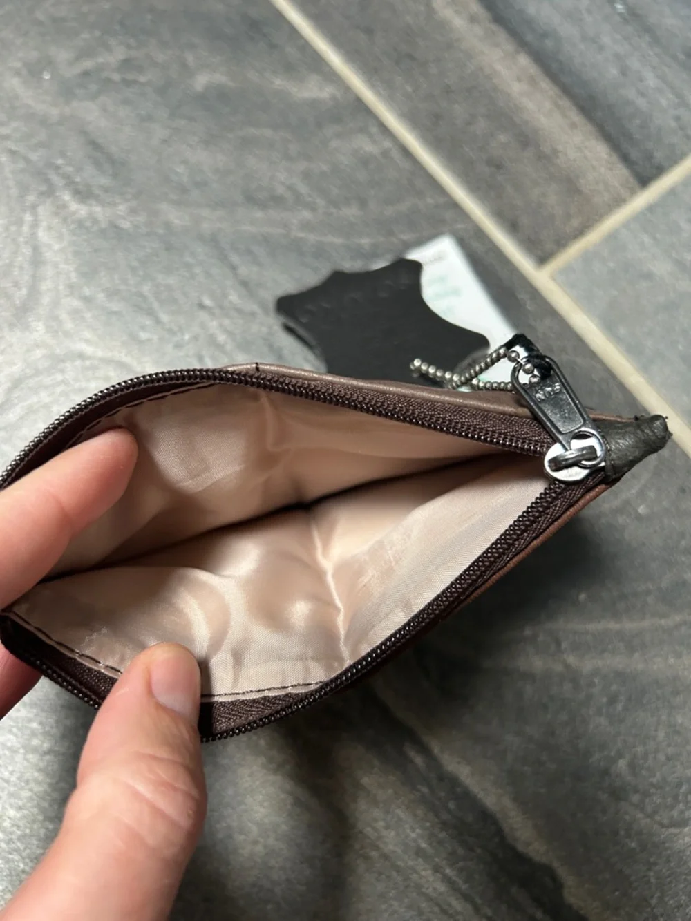 soruka Brown Quilted Leather Card & Key Holder